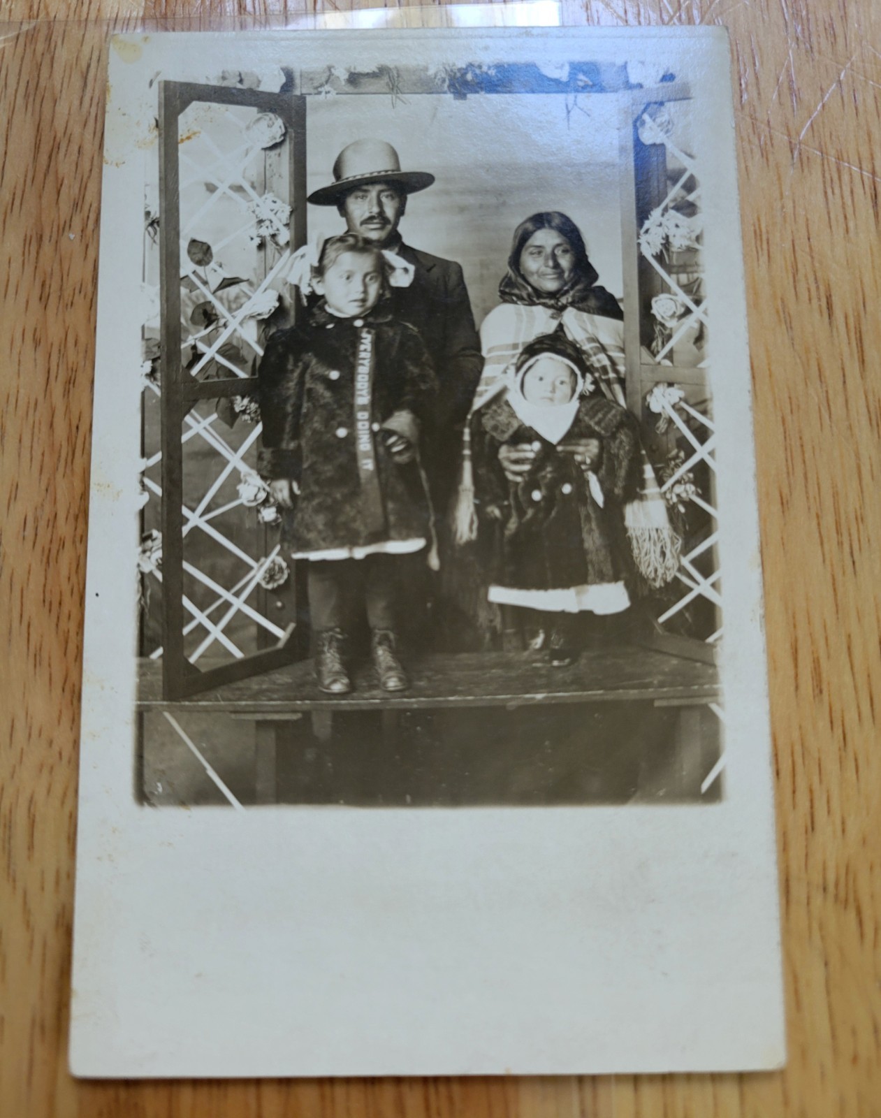 Nez Perce Indian Family RPPC Likely taken by JW Webster Lewiston Idaho Rare VTG