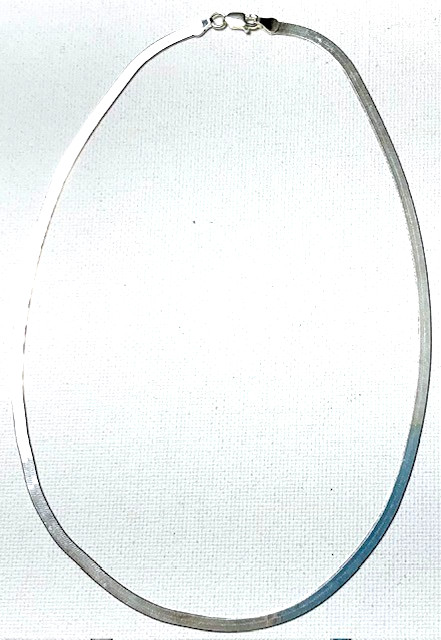 Sterling Silver 16" 3.5mm Italian Herringbone Chain Necklace