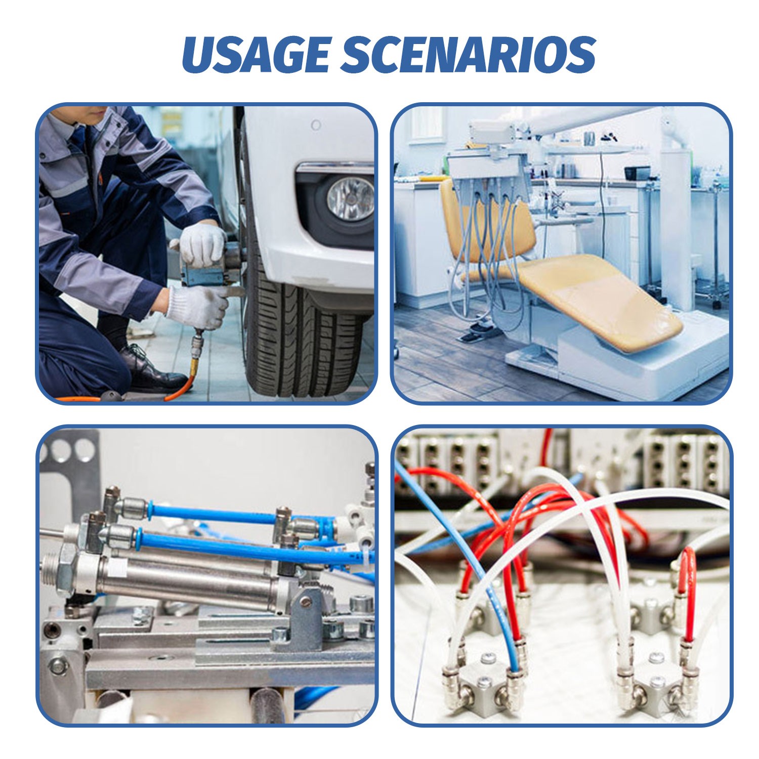 80Pcs Quick Connect Air Hose Fittings, 5 Sizes Air Line Push to Connect Fit...