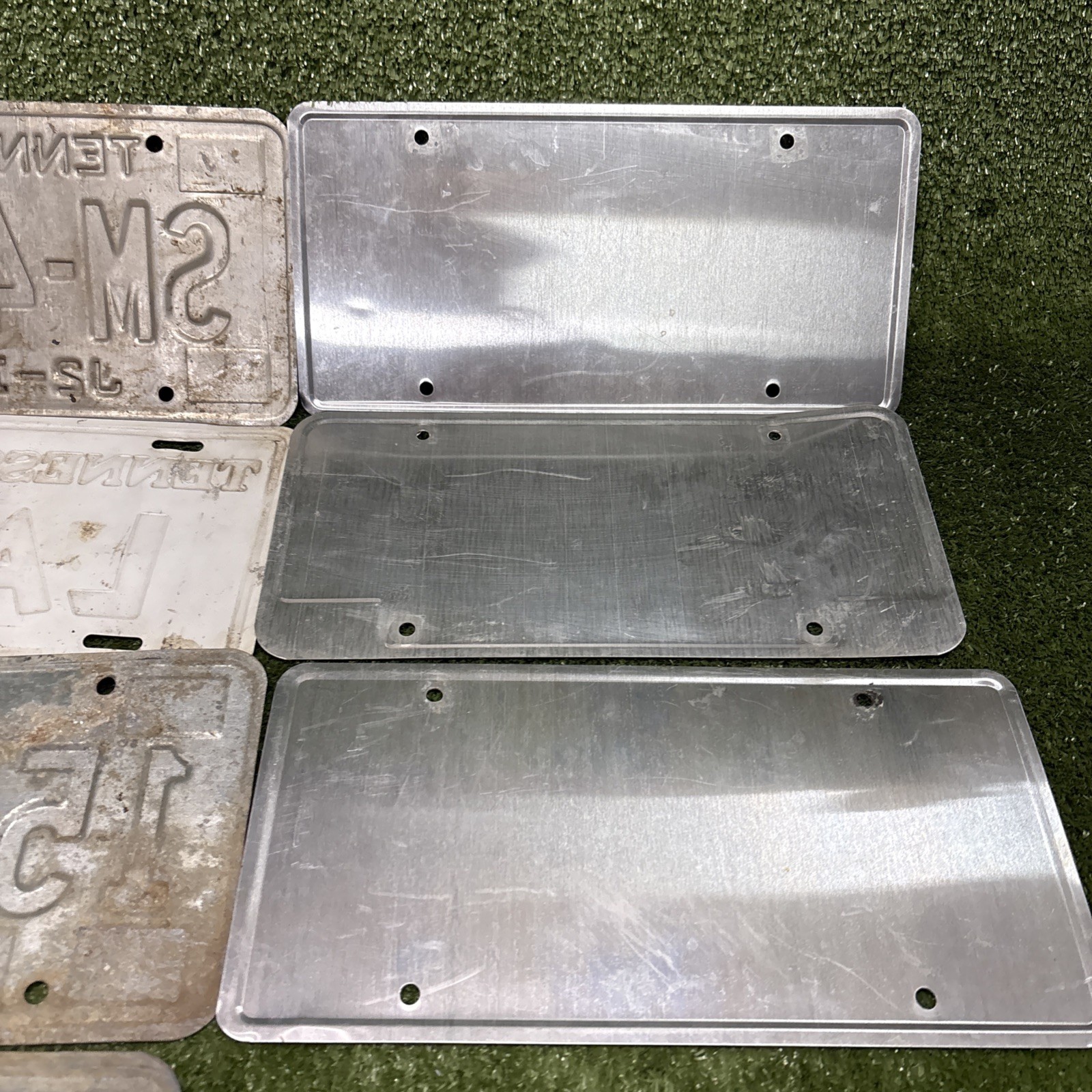 Lot Of 10 Random Misc USA License Plates Vintage! Man Cave, Crafts. Cool Pieces