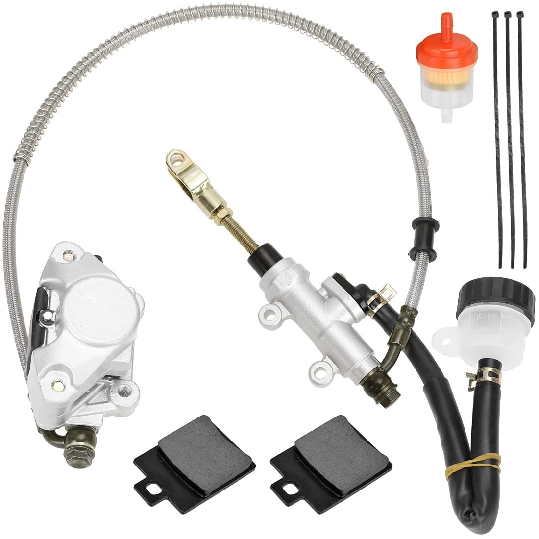 Rear Foot Disc Hydraulic Brake Master Cylinder Caliper For 150cc 200cc 250cc ATV