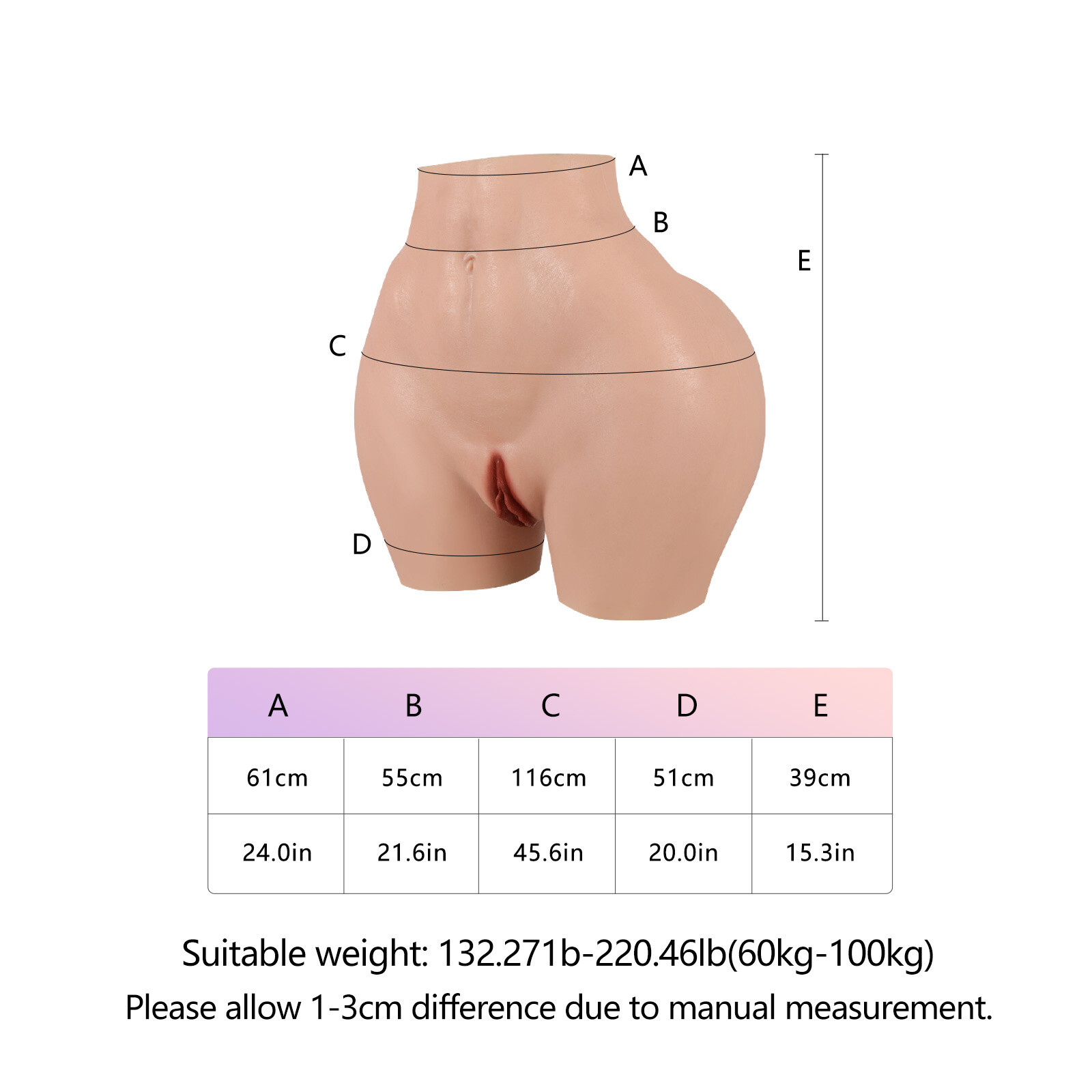 Roanyer Silicone Shakeable Enhancing Hip Pant Underwear butt Buns Transgender