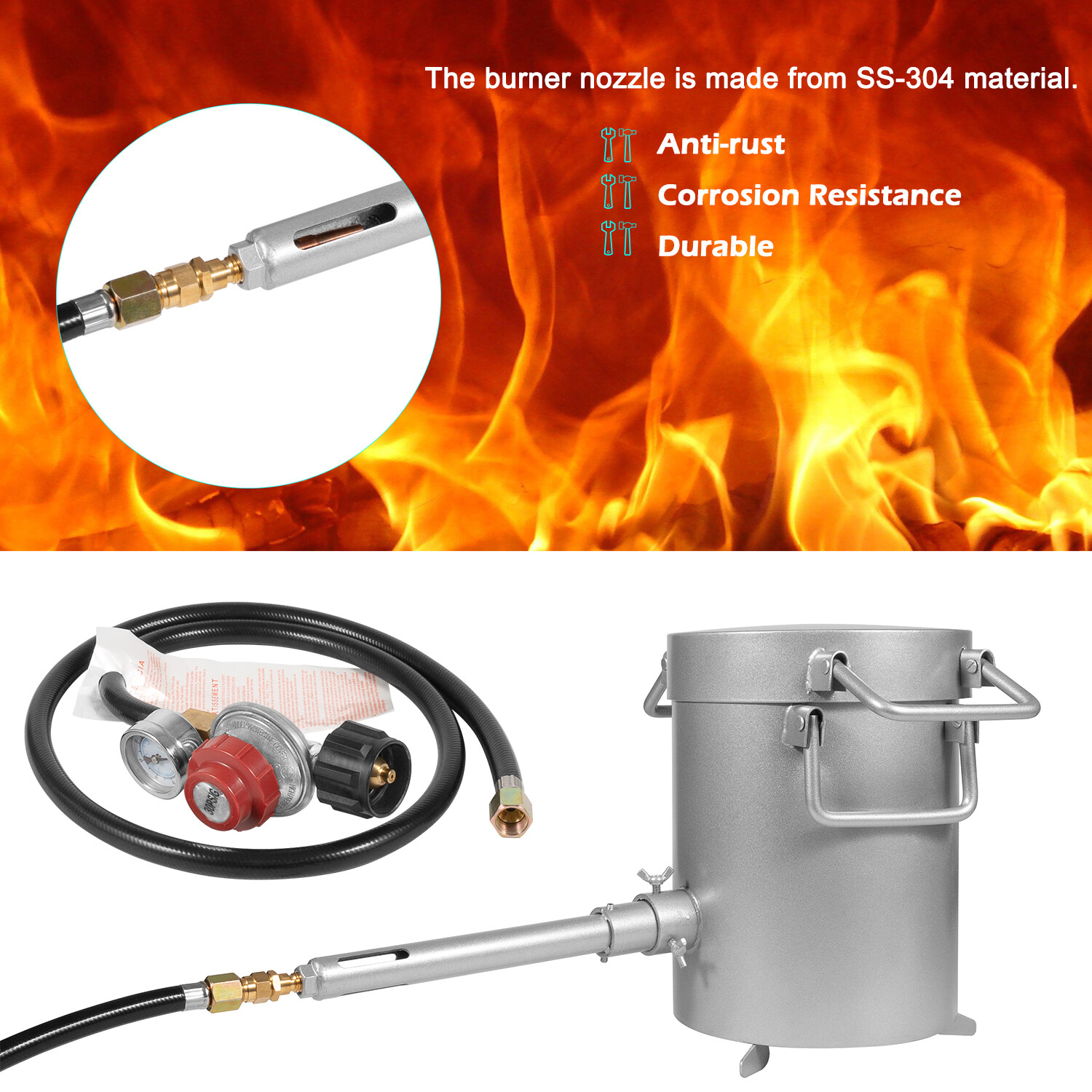 28LB/12.8KG Propane Furnace Kit Smelting Gold Silver Copper Scrap Metal Casting