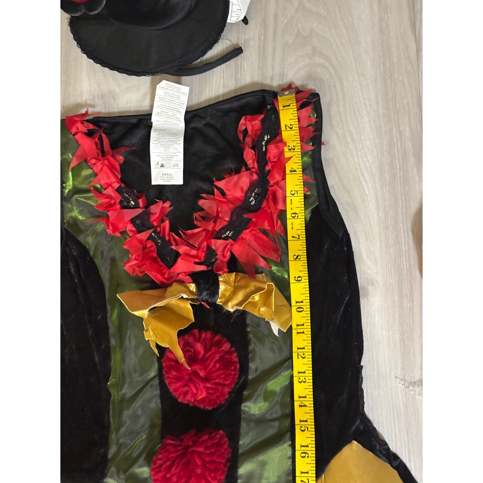 Rubies Evil Clown Costume Womens S Red Black Halloween Cosplay Dress Leggings