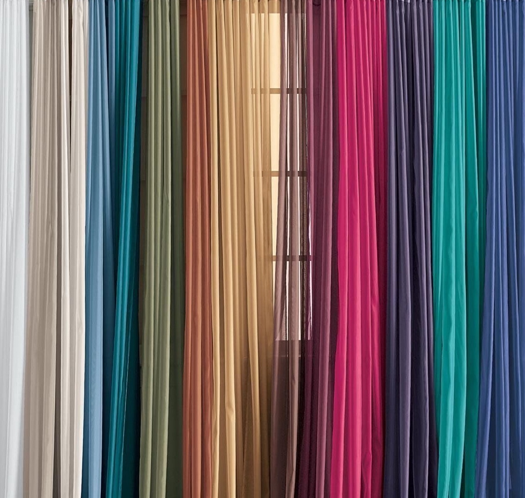 Elegance (2) Panels Sheer Window Curtains Drapes Set 84" Long Rod Pocket Solid