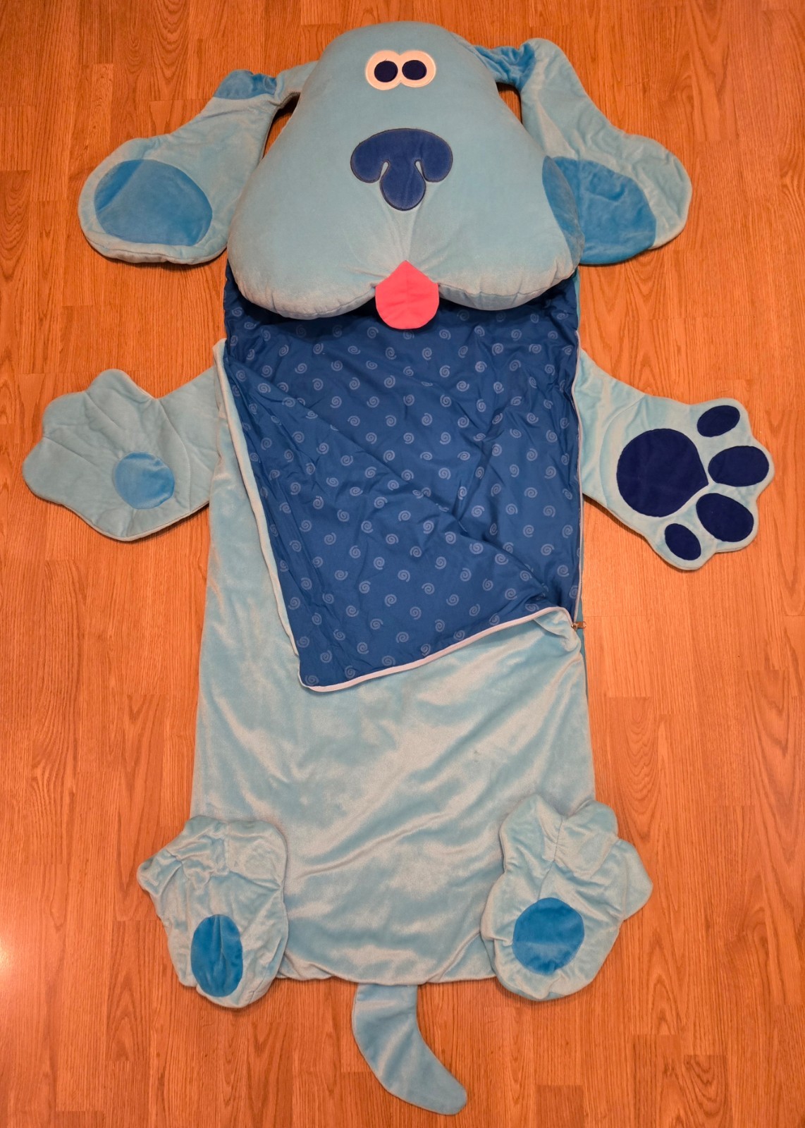 Blue's Clues Nick Jr. Sleeping Slumber Bag Plush Pillow Rare Excellent Condition