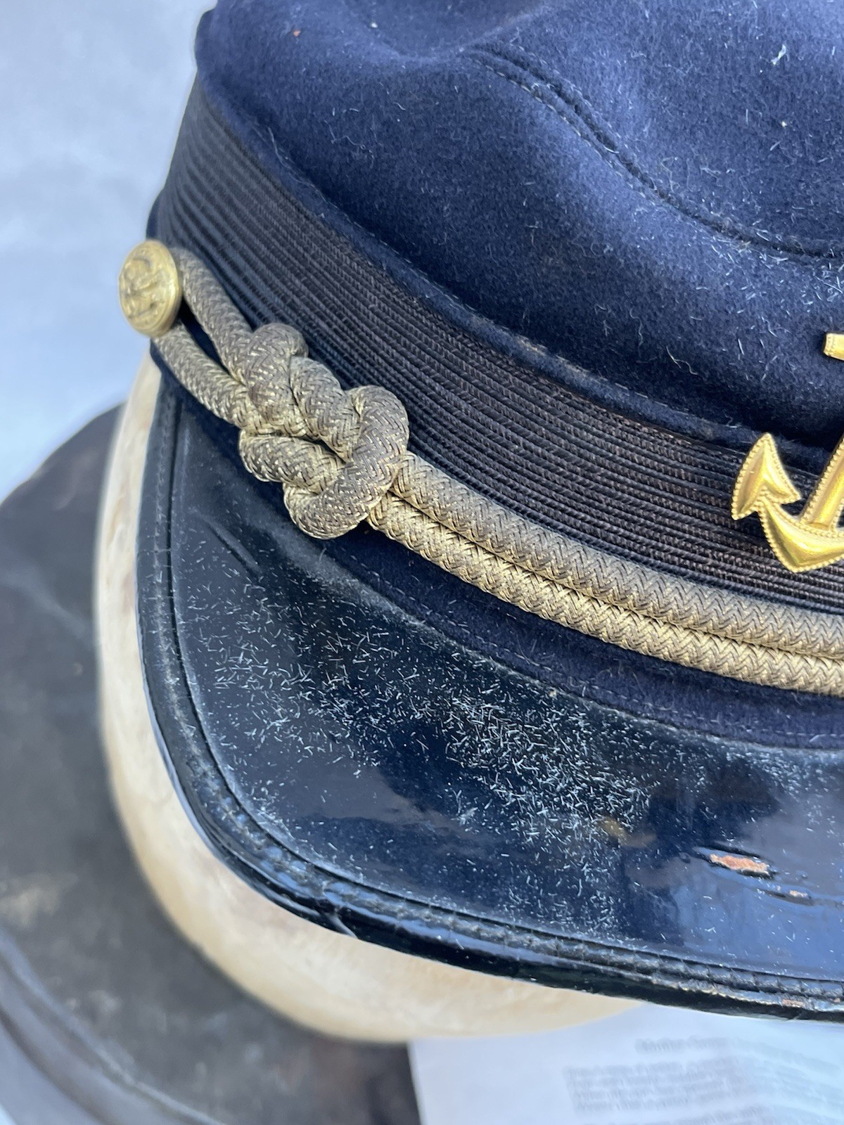 Original Rare Civil War US navy Kepi ANNAPOLIS MIDSHIPMAN'S Cap Hat Size Small