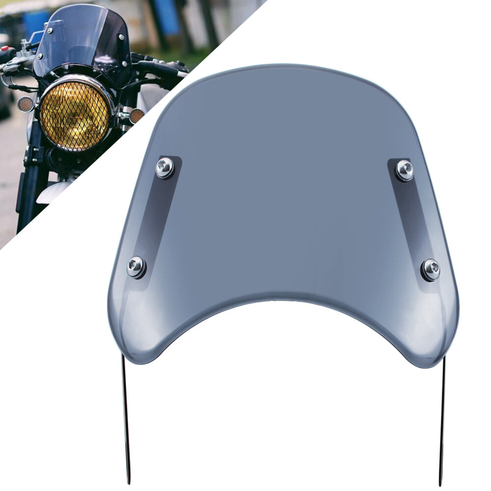 Universal Smoke 5-7'' Headlight Windshield Wind Deflector For Cafe Racer Yamaha
