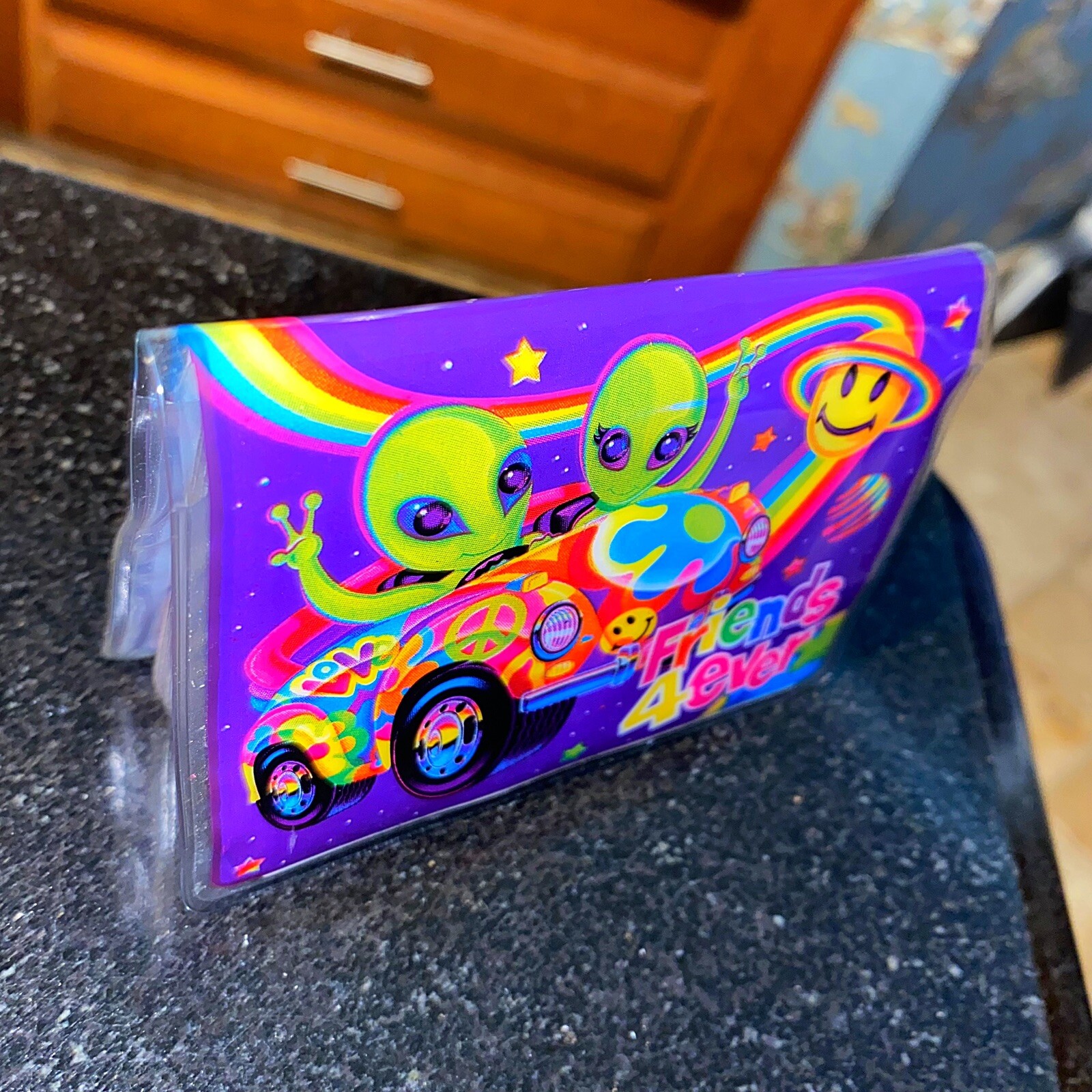 Vintage Lisa Frank Alien Wallet Zoomer Rare ￼￼
