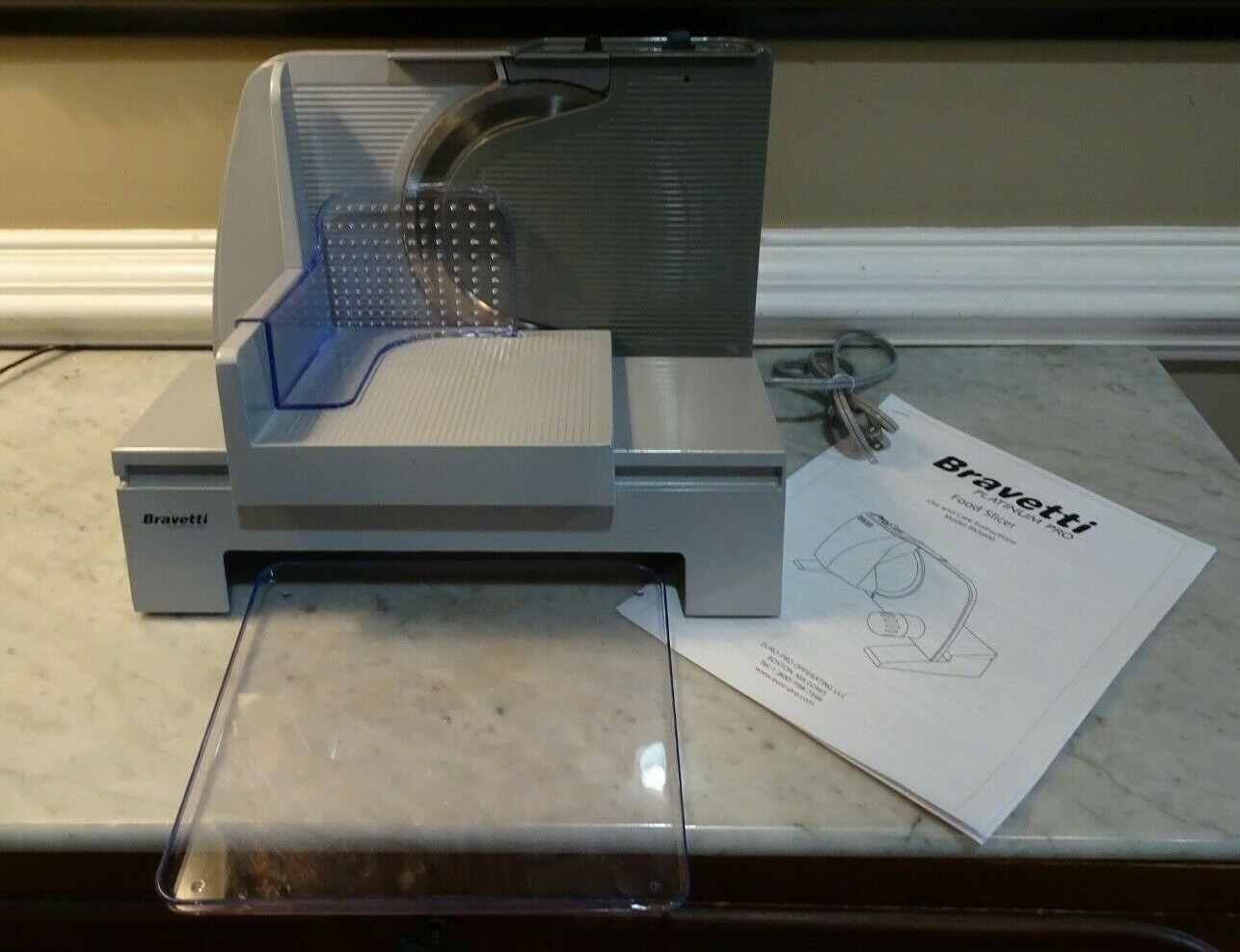 Bravetti Food/Meat Slicer Model BKS600 Meat Slicer Electric w Instruction Manual