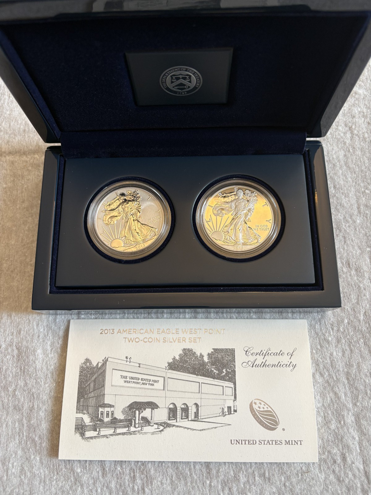 2013 American Eagle Silver W Reverse Proof & Enhanced Uncirculated Two-Coin Set