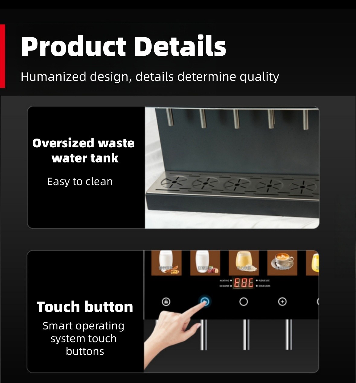 4 Flavors Office Coffee Machine Commercial Coffee Machine Instant Coffee Maker