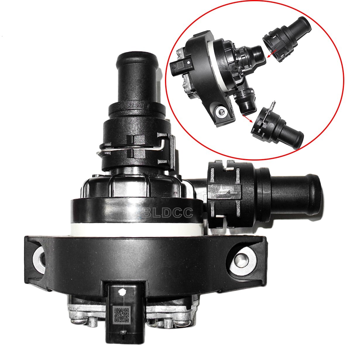 High Flow DC 12V 60W Brushless Engine Cooling Water Pump W/ PWM Signal Generator