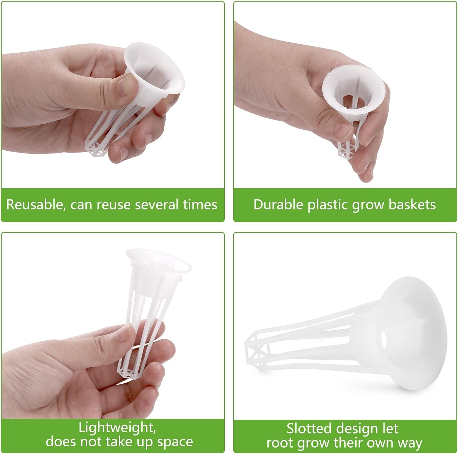 30 Pack Replacement Grow Baskets Hydroponics Seed Pod Sponge plant Containers