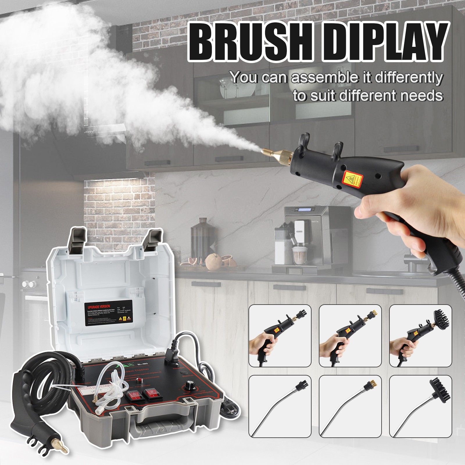 3500W Handheld Car Detailing Cleaning Machine High Temp Steam Cleaner Household
