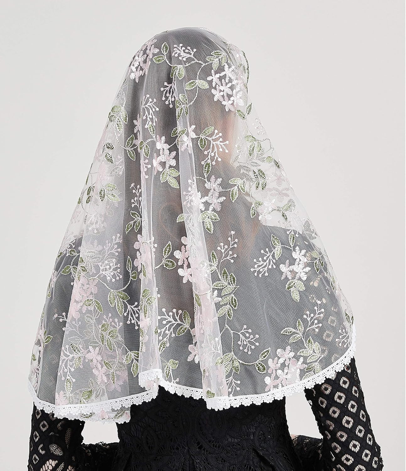 Embroidery Mantilla Lace Chapel Veils Catholic Church Veils for Women Y015