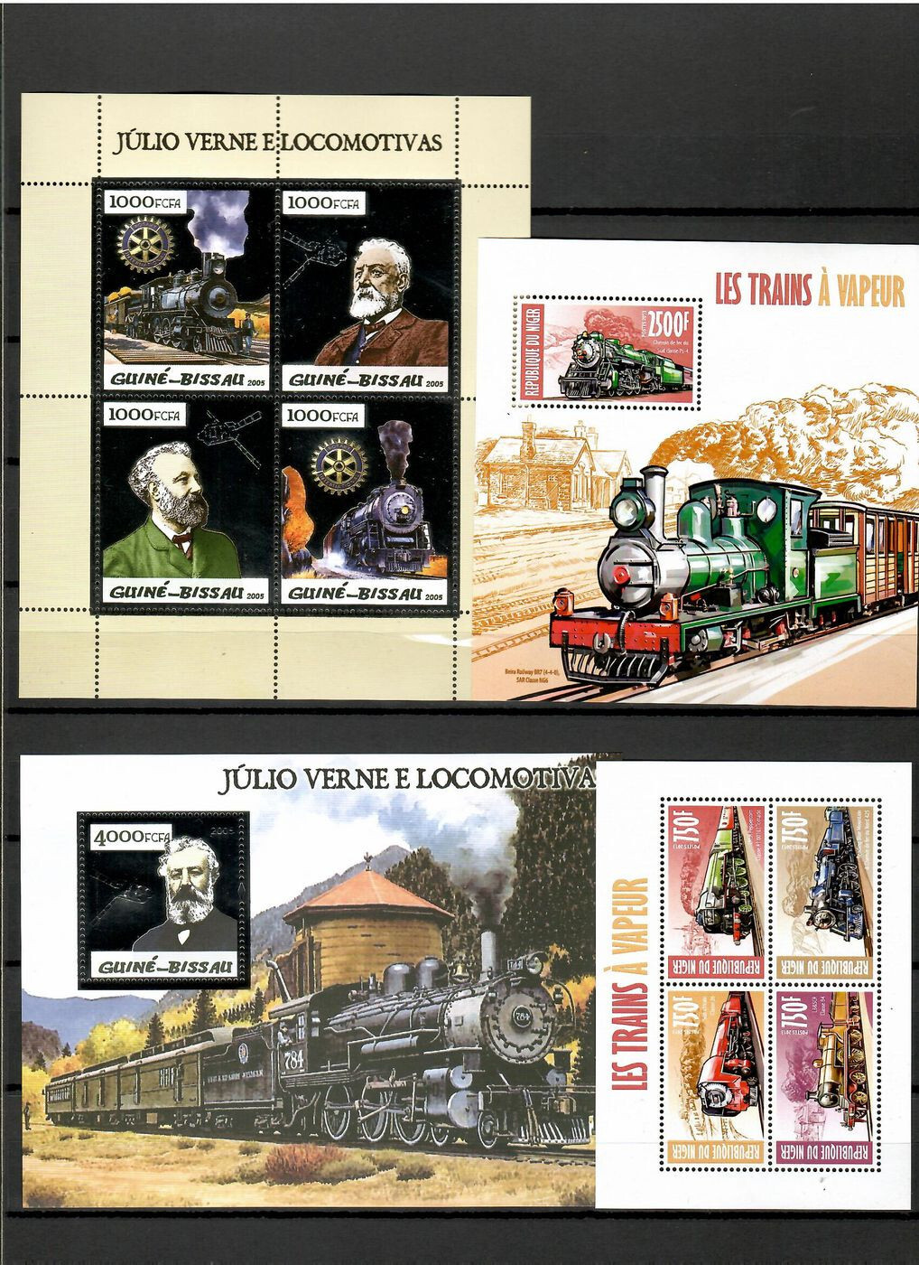 Steam locomotives trains railway 50 sheets MNH Collection [1] until 2014 #CNA162