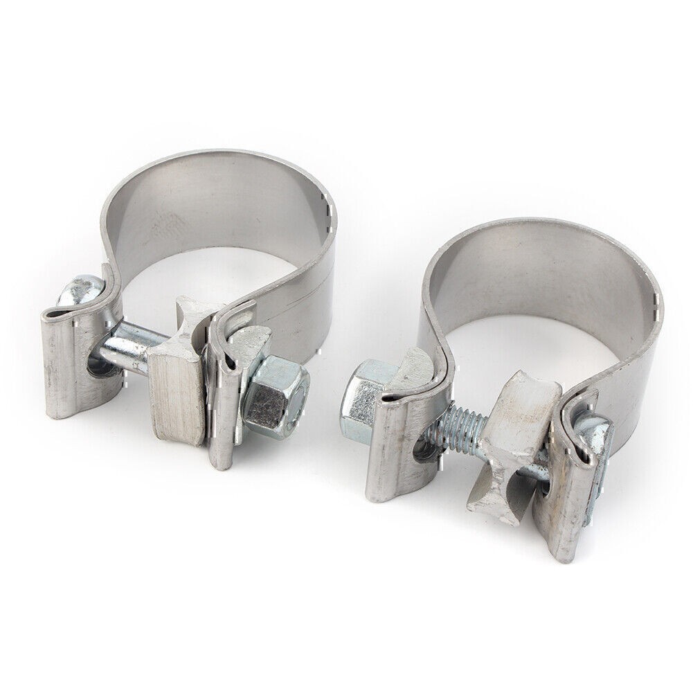 1.25" Wide Stainless Steel Muffler Clamps for Harley Electra Street Road
