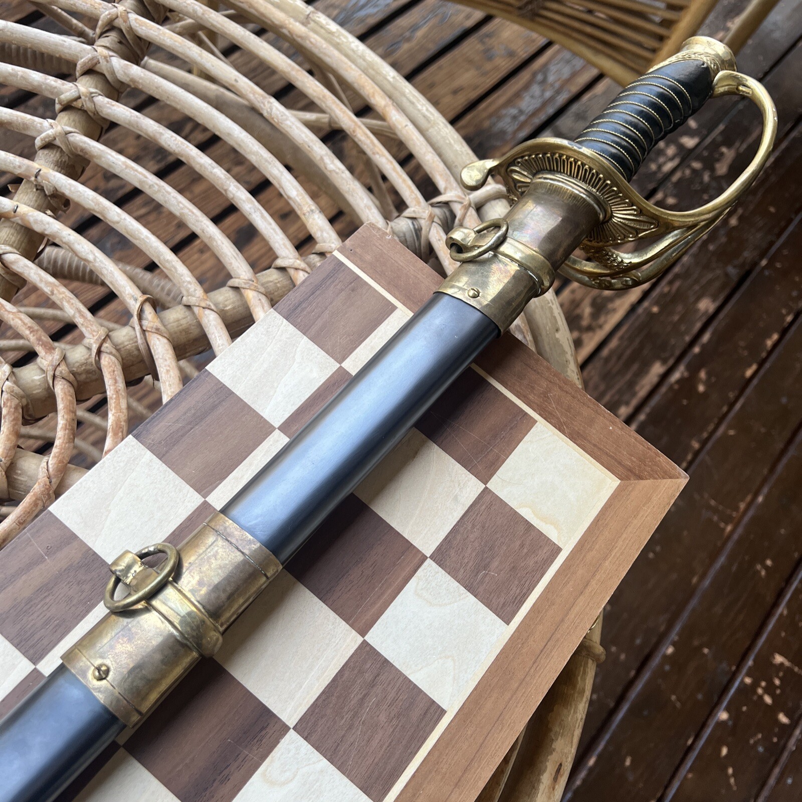 Confederate Sabre Replica Sword India Made Used with Free Shipping