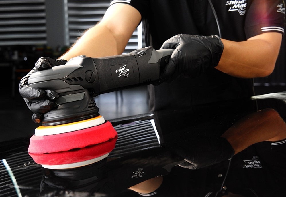SHINEMATE EX620-5 21MM ORBITAL - DUAL ACTION MACHINE POLISHER -4 SHINEMATE PADS