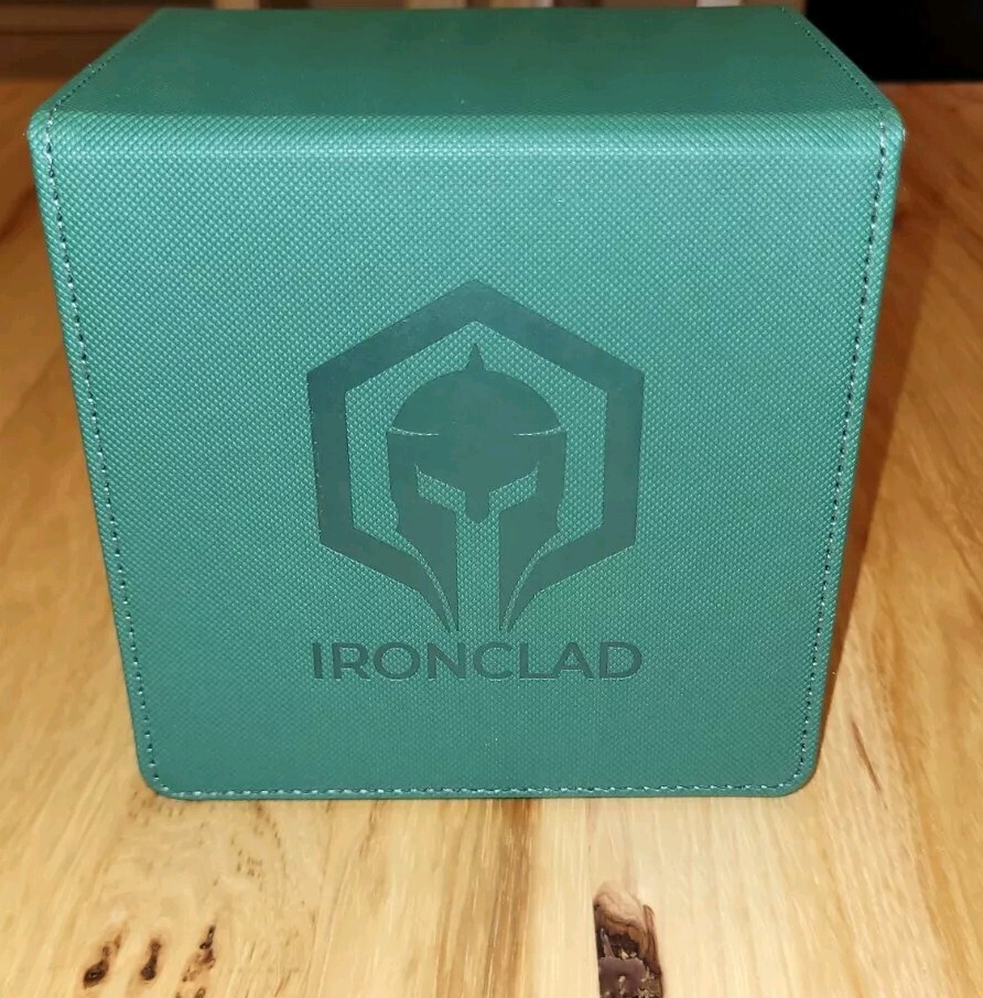 MTG Commander Deck Card Box Display Window Dice Drawer 100+ Double Sleeved Green