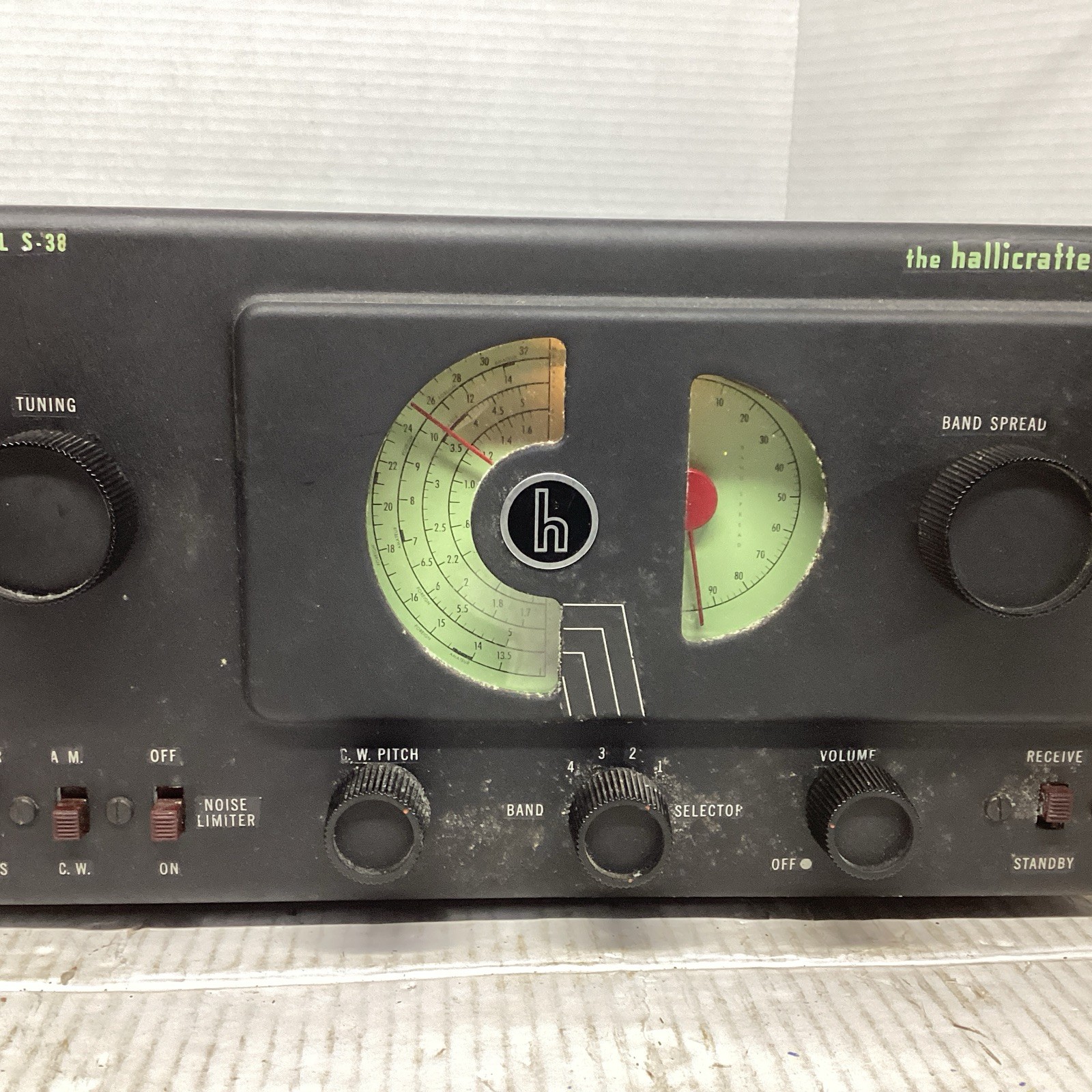 Vintage Hallicrafters S-38 HAM Radio Shortwave 4-band Receiver Works See Descrip