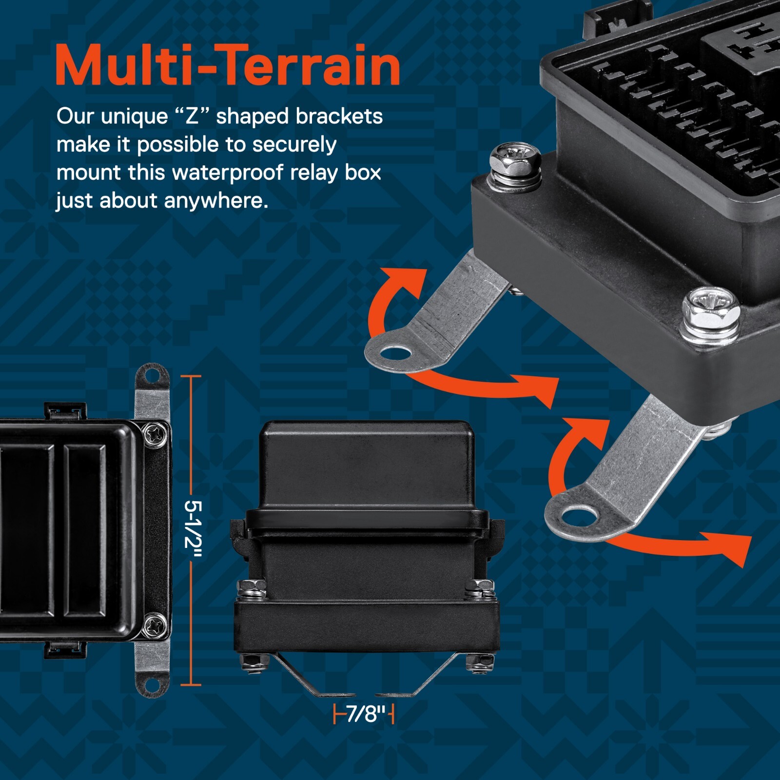 Universal 12V Waterproof Automotive 6 ATO Fuse Relay Box Block w/ Harness Marine