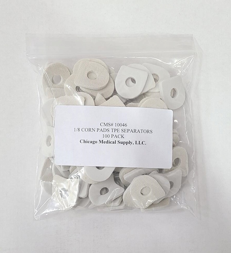 CMS Foam Corn Pads / Toe Separators Spreaders With Aperture 1/8" or 1/4" 100/BG