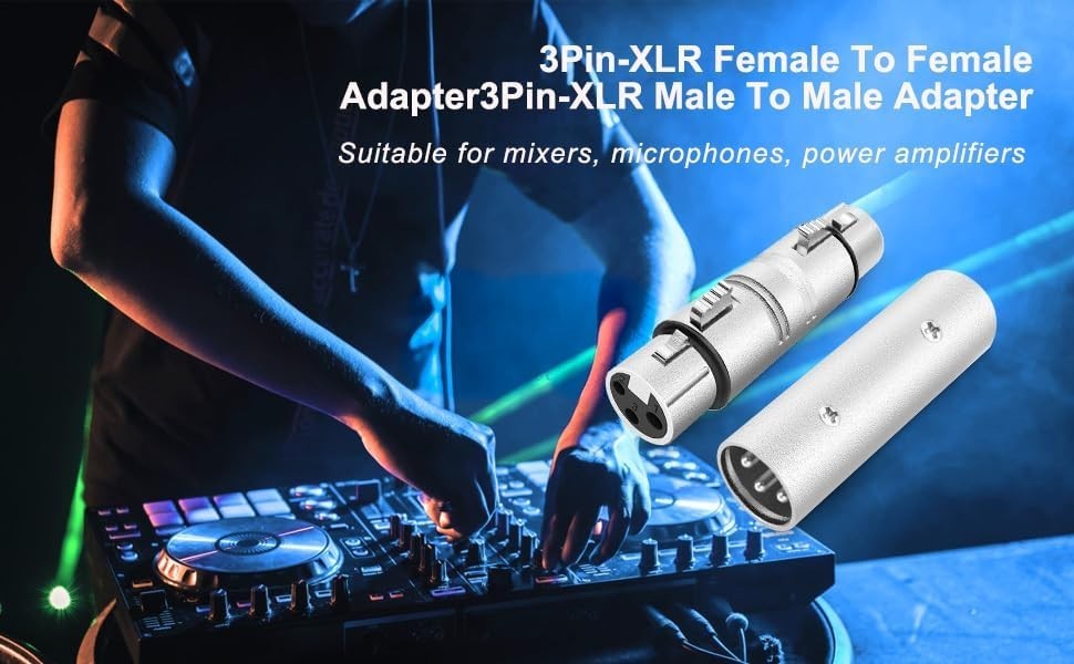 Xlr Adapter 4 Pack 2pair 2 Xlr Male To Male Connector & 2 Xlr Female To Female