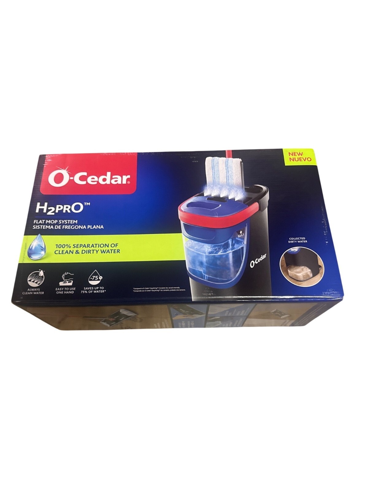 O-Cedar H2prO Flat Mop System New in box