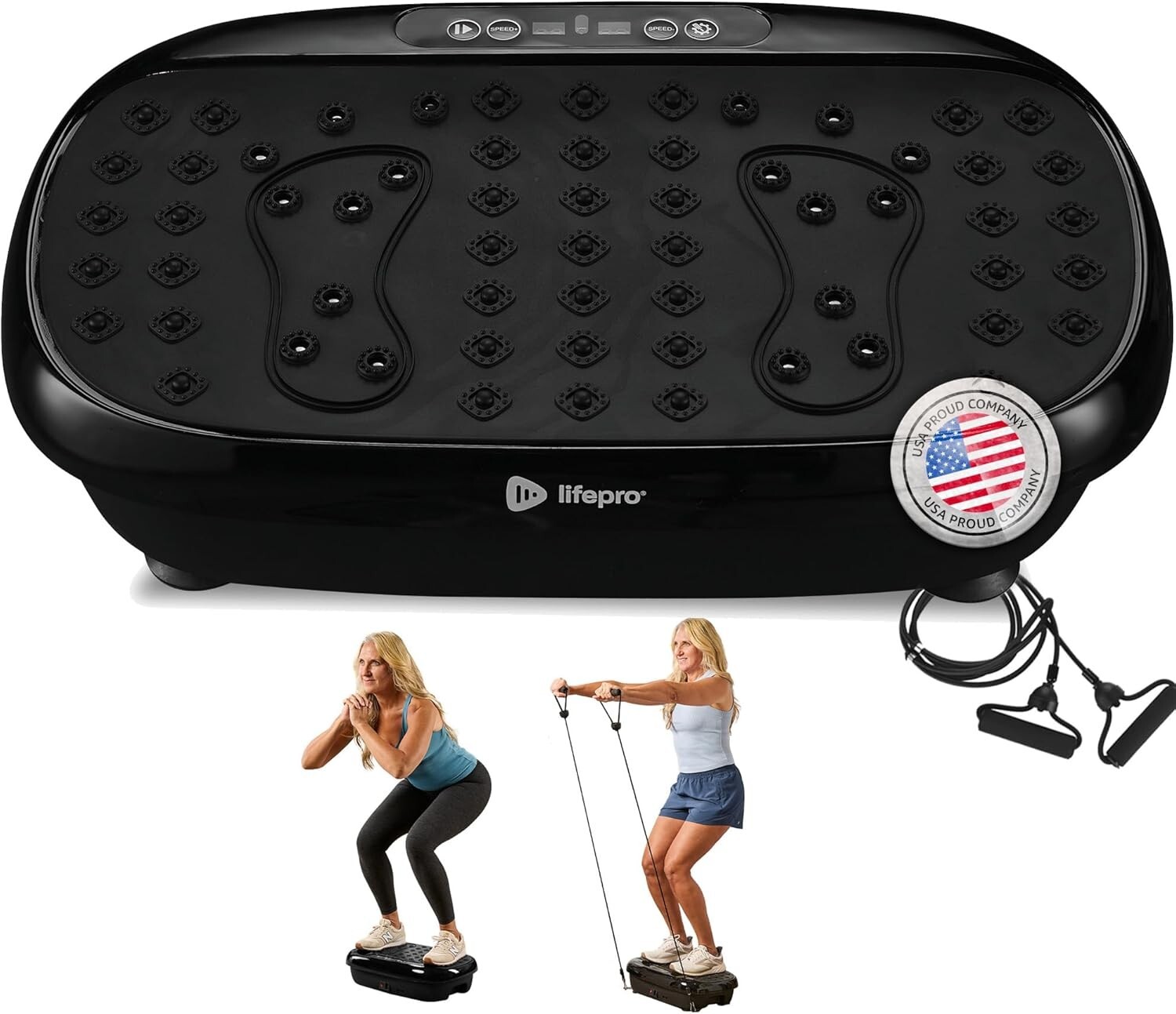 Lifepro Black Vibration Plate – Full Body Machine for Muscle Recovery