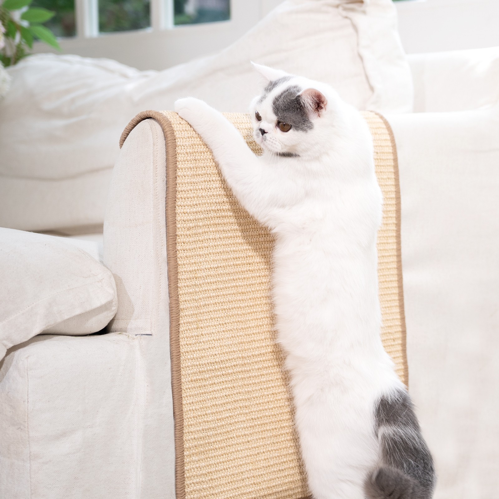 Cat Scratcher Mat, 23.6 X 15.7 Inch Sisal Cat Scratch Pad, Furniture Protection