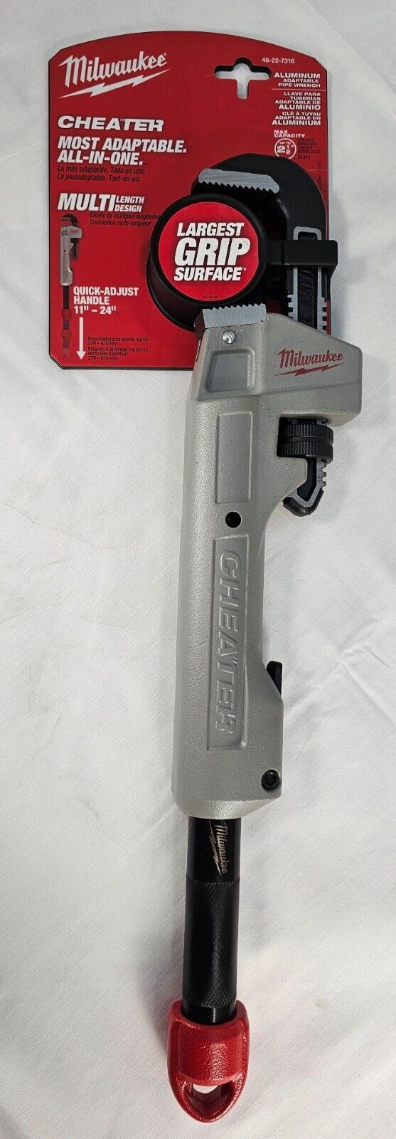 NEW Milwaukee 48-22-7318 CHEATER Aluminum Adaptable Pipe Wrench w/ Multi Length