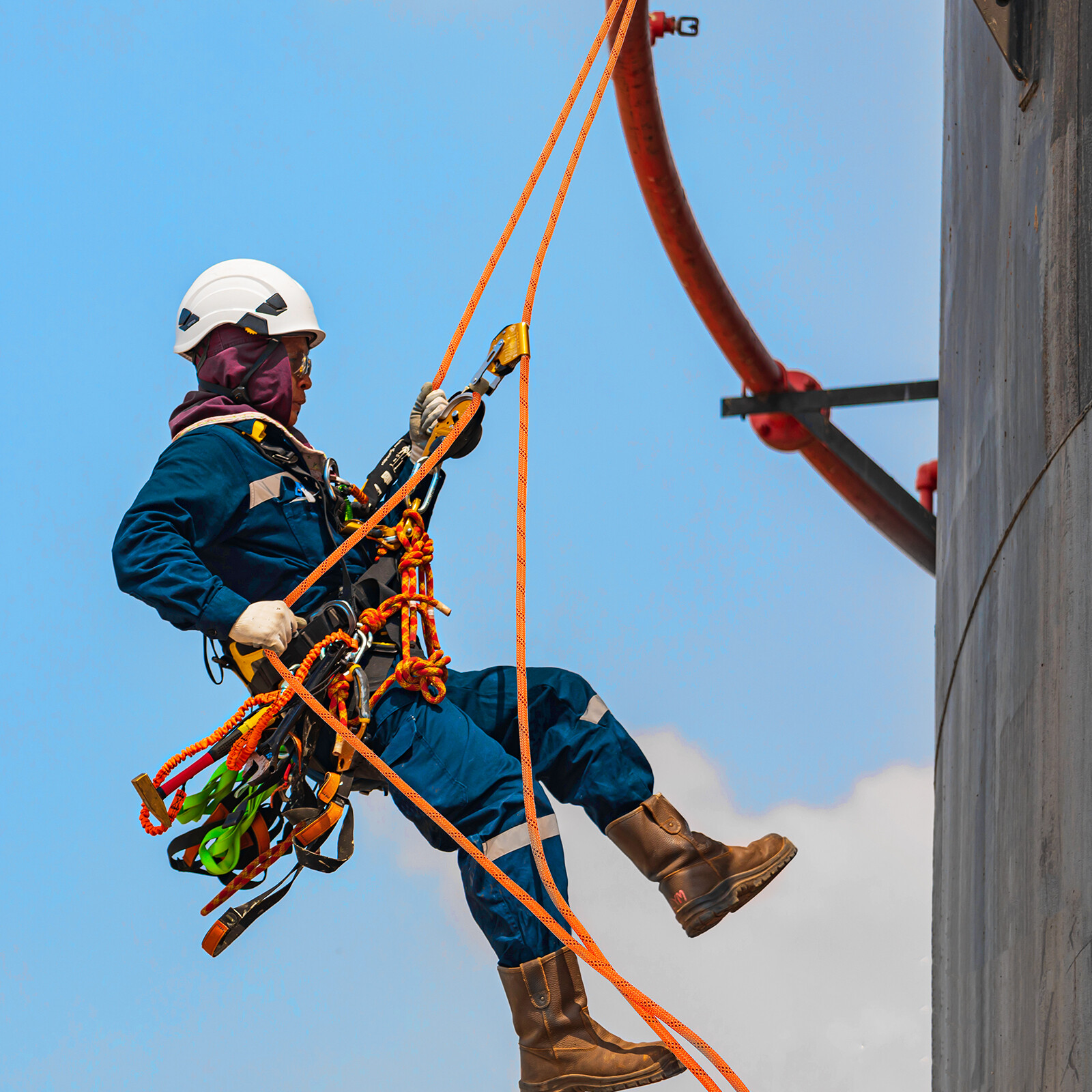 VEVOR Arborist Tree Climbing Rope Double Braid Polyester 3/4" x 220' 24-Strand