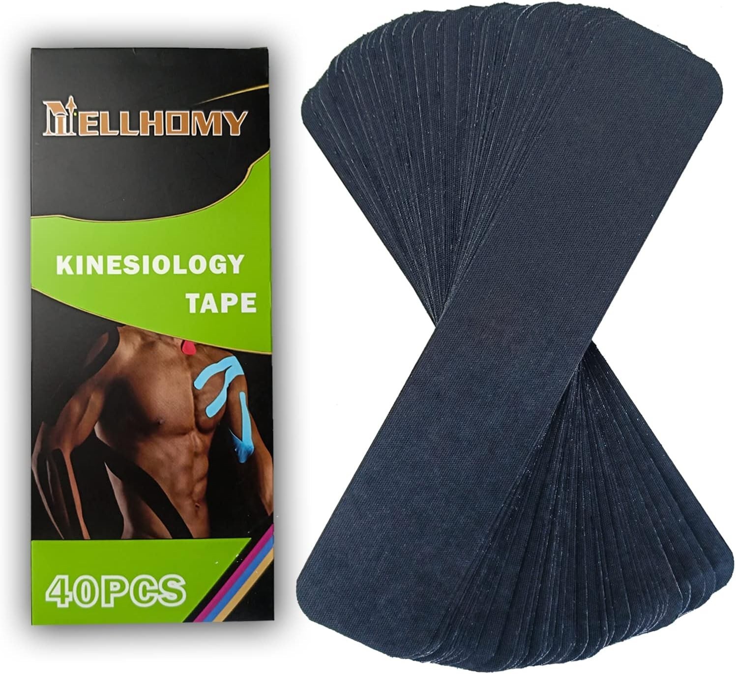 40/80PCS Kinesiology Tape Precut KT Tape for Athletic Joint Support&Muscle Pain