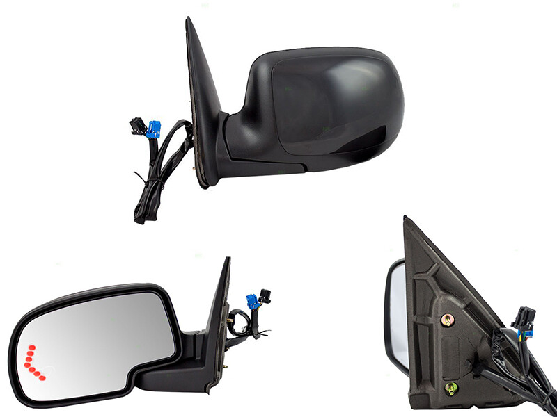 For 2003-2007 GM Pickup Truck Mirror Power Folding Signal Puddle Right Left Pair