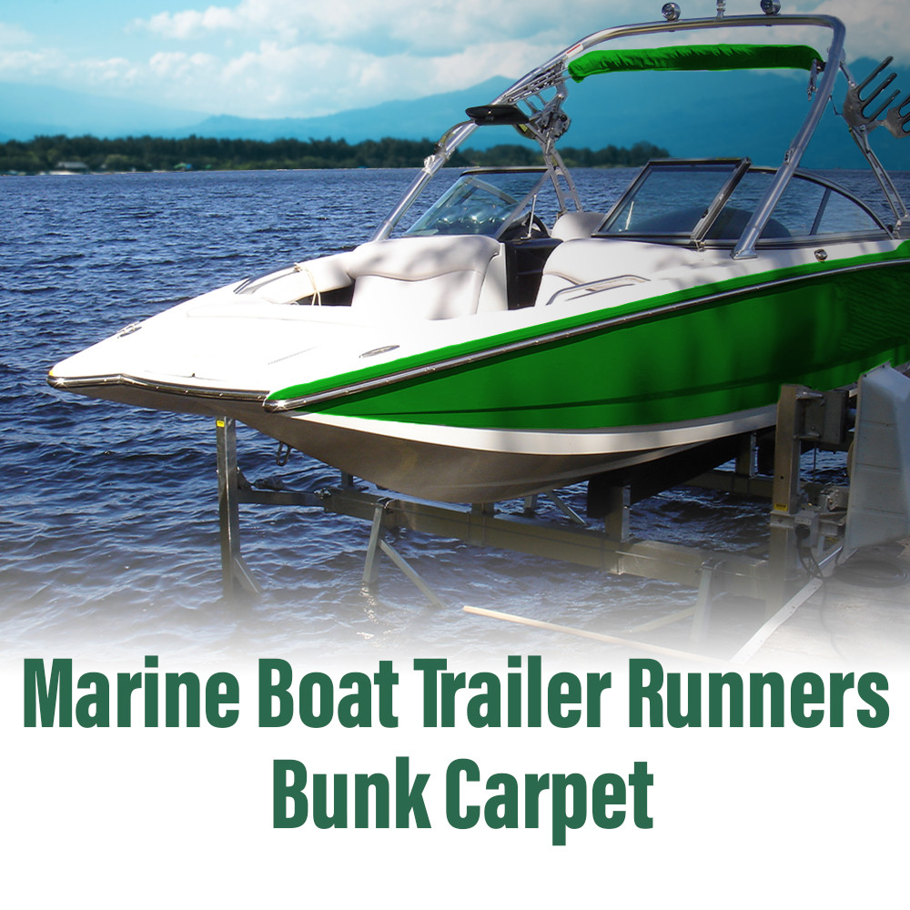 9" x 50' Ribbed Bunk Carpet / Marine Boat Trailer Runners / Outdoor - Black