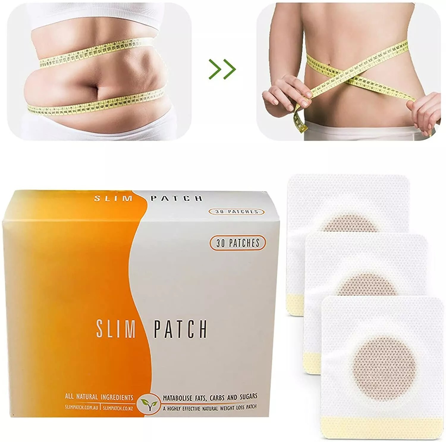 The Authentic & Original Slim Patch - Highly Effective Natural Weight Loss 30 Ct