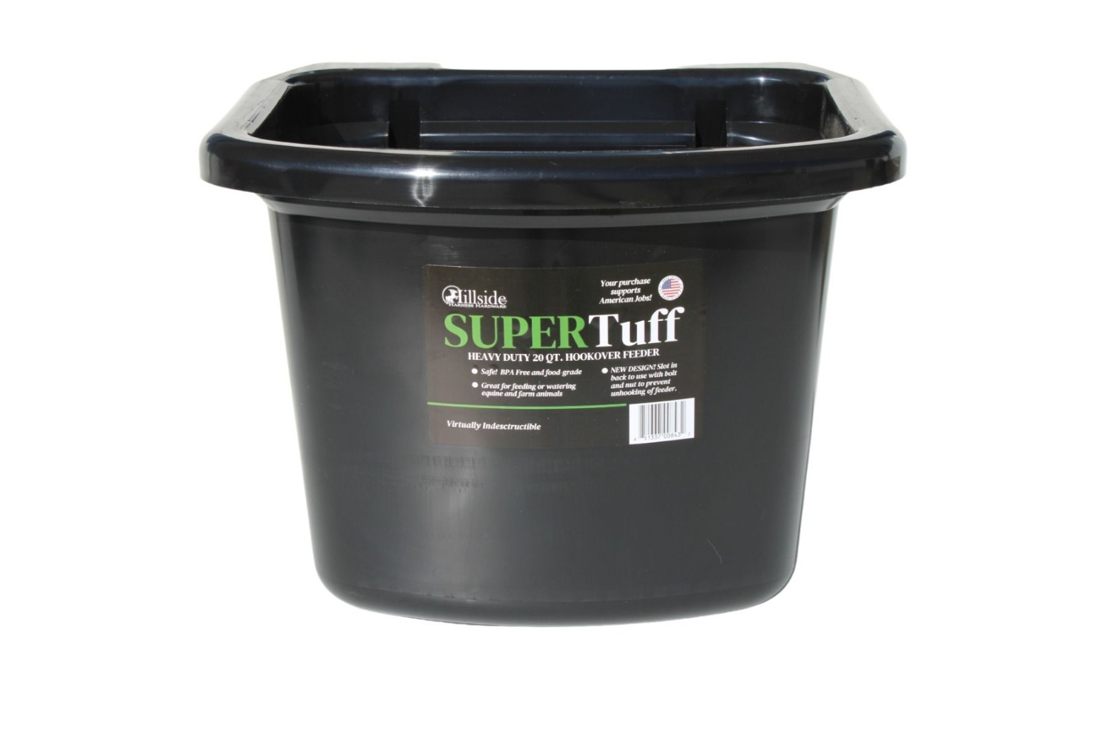 Supertuff Hook Over Fence Feeder 20 Quart Horse Grain Feeder Livestock Feeder