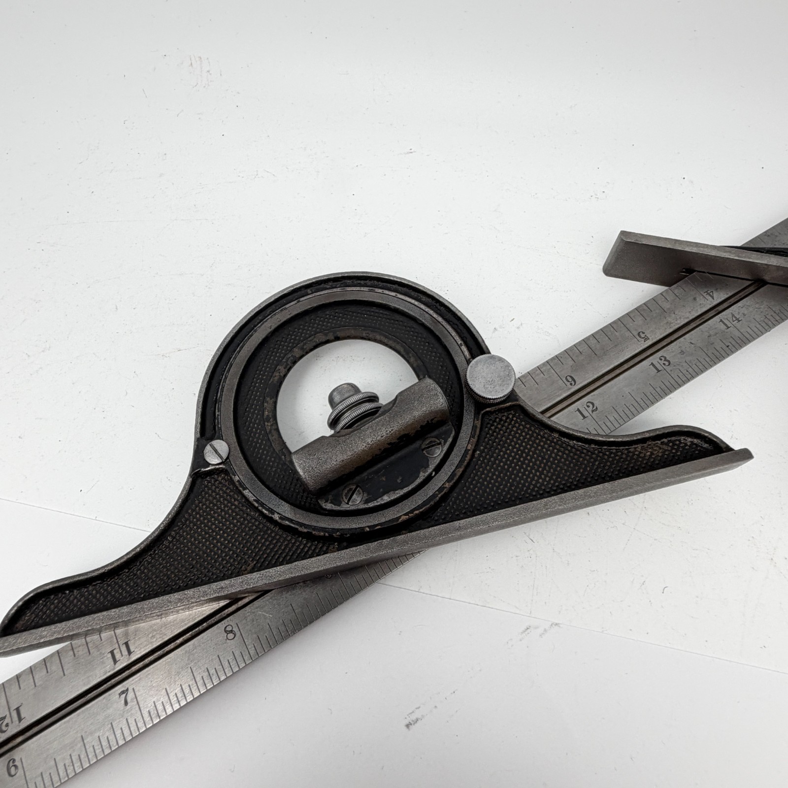 Preowned 18" L.S. STARRETT Comb. Square w/ Protractor Centerfinder - Machinists