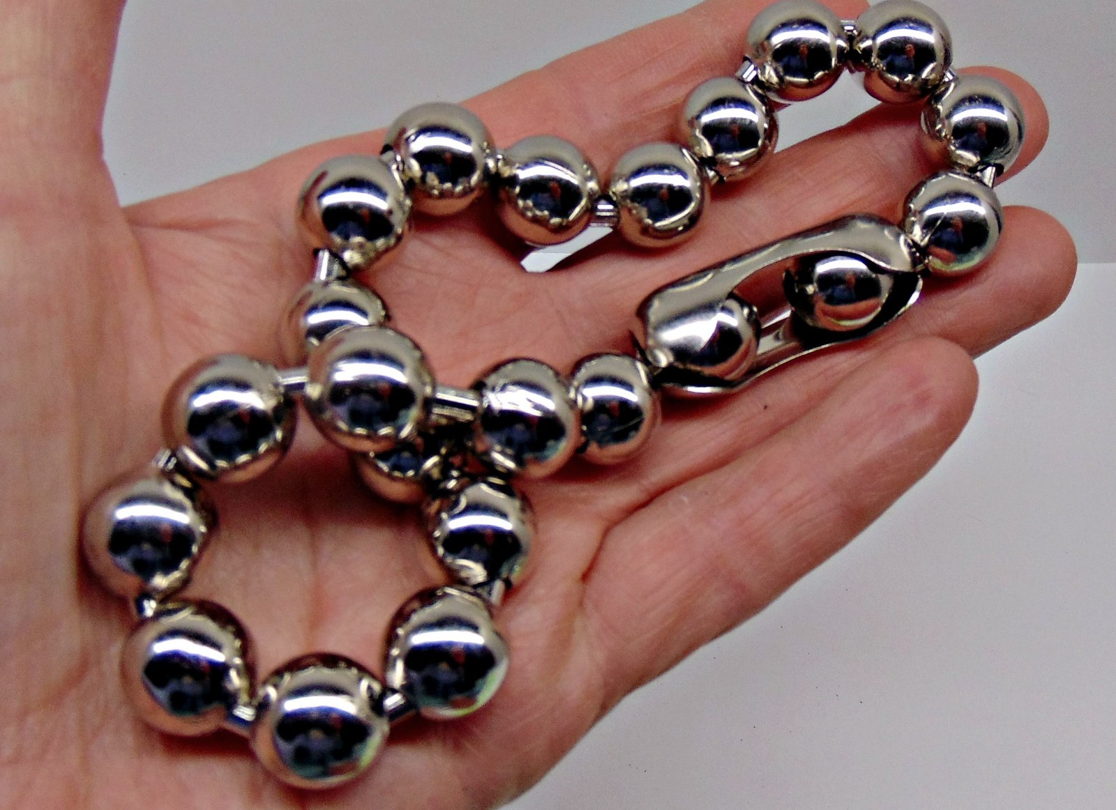 SUPER Chunky 16mm Steel Ball Chain Necklace Choker ~ HUGE ! ! NPS Goth Grunge