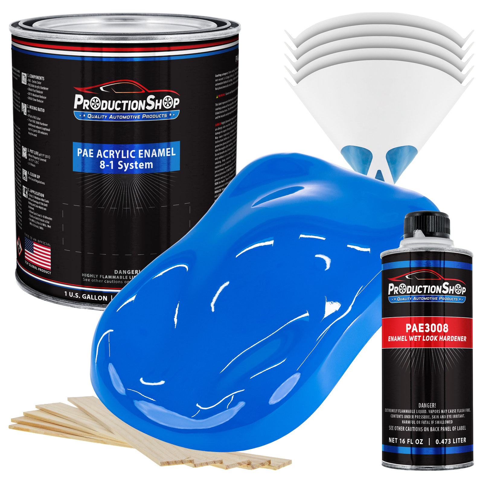 ProductionShop Grabber Blue Acrylic Enamel Gallon Kit, Auto Paint