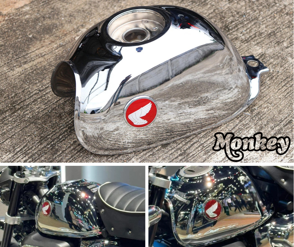 Crome Fuel Oil Tank Steel Fit FOR HONDA Z125 MONKEY 125 2018-2026 JB02 JB03 JB05