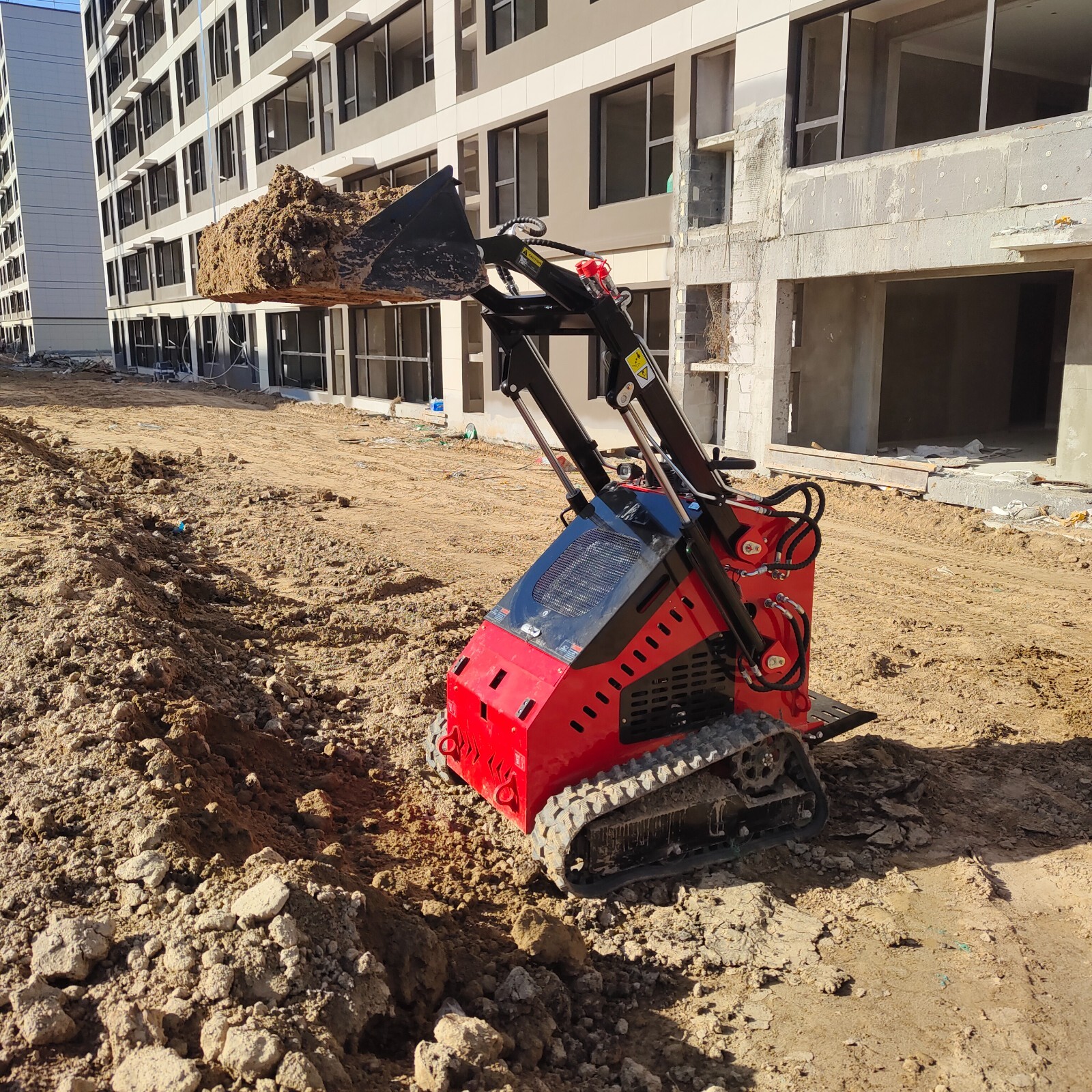 13.5HP Hydraulic Mini Skid Steer Loader Stand-On Track Garden