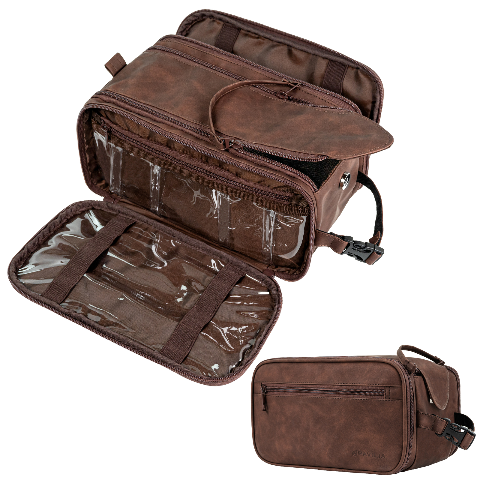 Travel Toiletry Bag Dopp Kit for Men Women Cosmetics Makeup Shaving Organizer