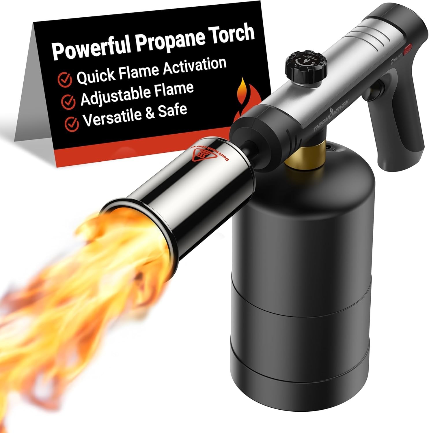 ThermoMaven Propane Torch with One-Touch Max Fire, Cooking Blow Torch Gun PT03