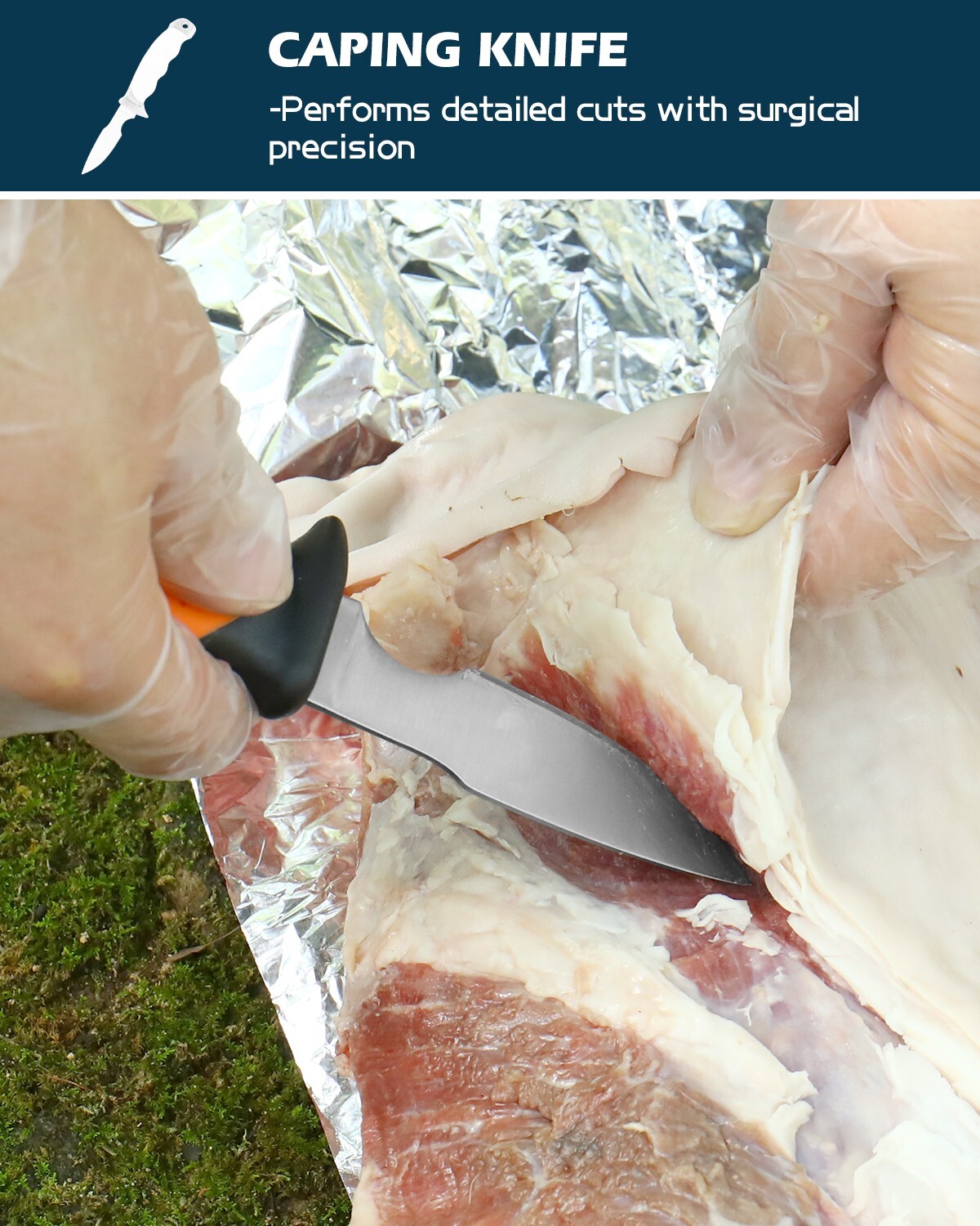 Dispatch 6PCs Hunting Knife Set - 3Cr13 Blades Deer/Elk Game Processor Kit