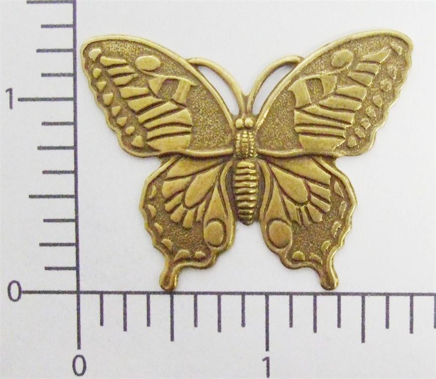 35073 Victorian Butterfly Jewelry Finding Stamping  Brass Oxidized