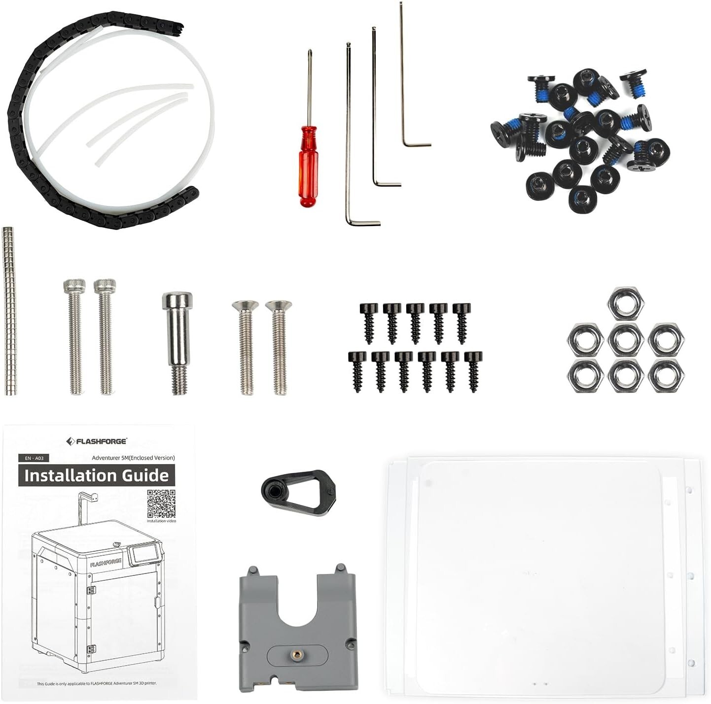 FLASHFORGE Adventurer 5M 3D Printer Enclosure Kit Safer & Quieter Cover Protect