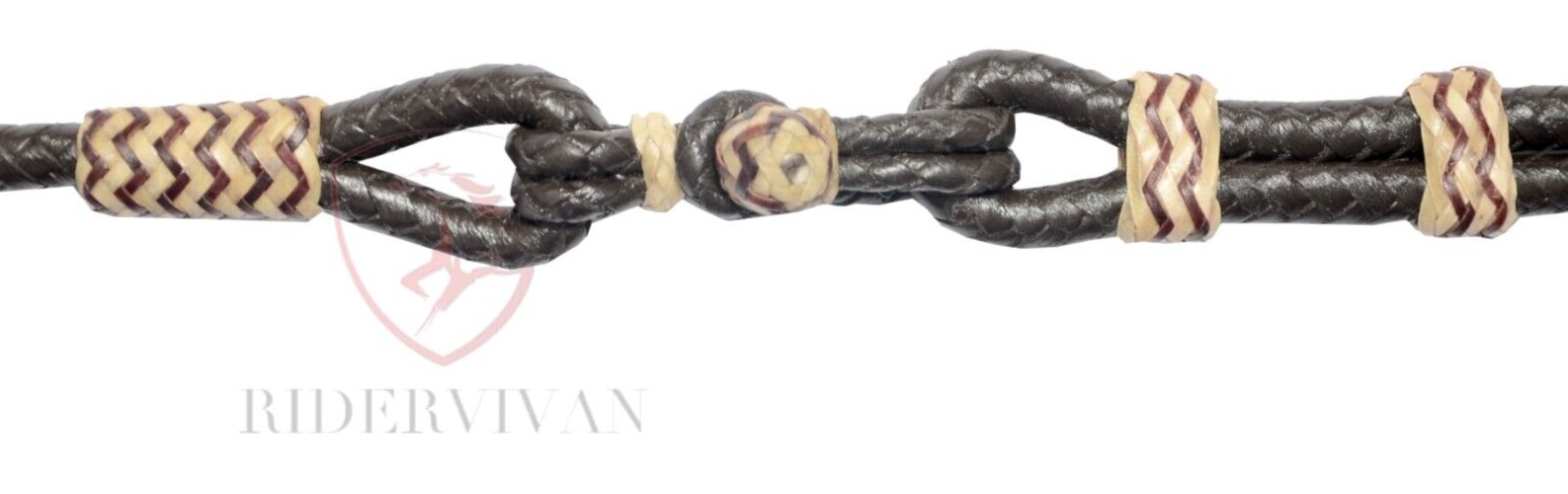 Romal Reins Dark Chocolate Brown, 10 Plaits Romel Reins, 45" Romel Reins.